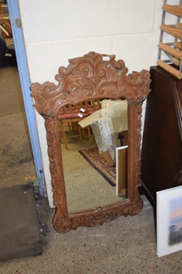 Lot 395 - 20TH CENTURY HARDWOOD FRAMED WALL MIRROR...