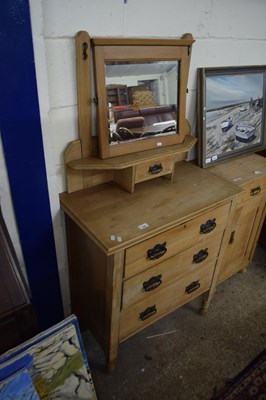 Lot 398 - LATE VICTORIAN SATINWOOD THREE DRAWER DRESSING...