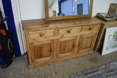 Lot 404 - 20TH CENTURY PINE THREE DOOR THREE DRAWER...