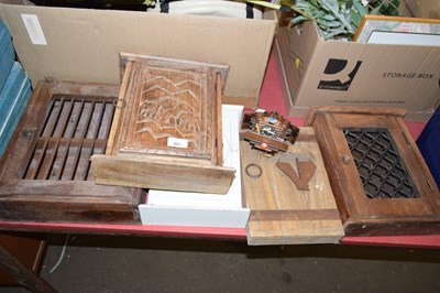 Lot 681 - A collection of five various small wooden wall...