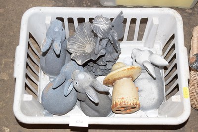 Lot 684 - A box of rabbit and other ornaments