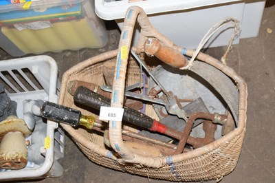 Lot 685 - A basket of assorted tools