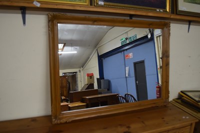 Lot 405 - MODERN RECTANGULAR PINE FRAMED WALL MIRROR,...