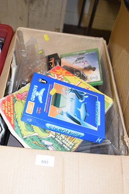 Lot 693 - A box of various computer games etc