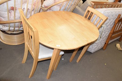 Lot 705 - Modern kitchen table and two chairs (3)