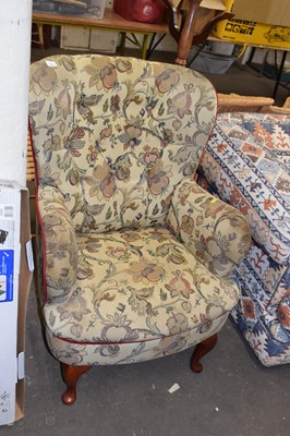 Lot 716 - Cabriole legged armchair