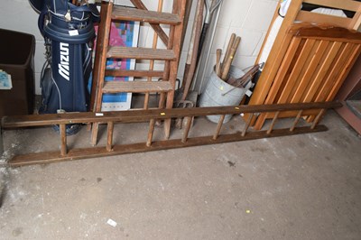 Lot 750 - A wooden ladder