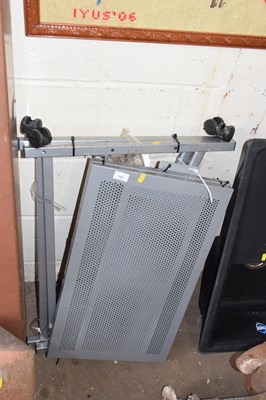 Lot 757 - A disassembled metal computer desk