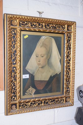 Lot 761 - After Weydon portrait of a lady, coloured print