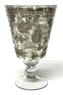 Lot 225 - A glass vase with bucket shaped bowl with...