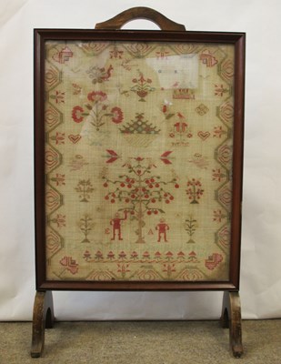 Lot 227 - An early 19th century needlework sampler, with...
