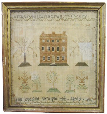 Lot 219 - An early 19th century needlework picture, with...