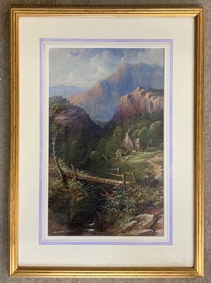 Lot 26 - John Macwhirter (1839-1911), Highland scene,...
