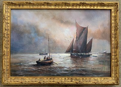 Lot 29 - Joe Crowfoot (1946-2017), 'Fishing Boats off...