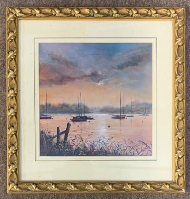 Lot 30 - Joe Crowfoot (1946-2017), 'Mooring at Oulton',...