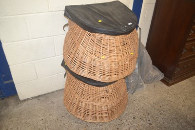 Lot 209 - Pair of wicker Horse Panniers