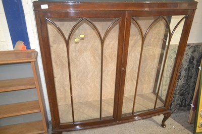 Lot 217 - Mahogany two door display cabinet