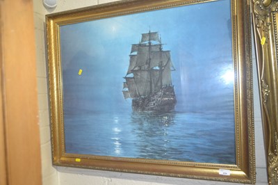 Lot 220 - Framed print of a sailing ship