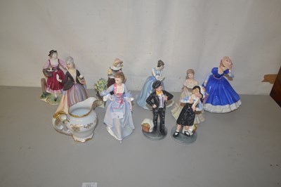 Lot 3 - Qty of porcelain figurines including Coalport,...