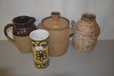 Lot 4 - Large stoneware cooking pot and cover, further...