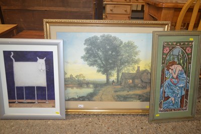 Lot 259 - Three large framed Prints