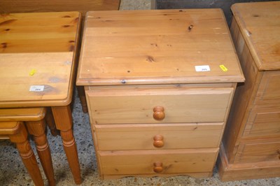 Lot 265 - Pine bedside Chest of Drawers