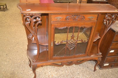 Lot 270 - Ornately decorated mahongany DIsplay Cabinet