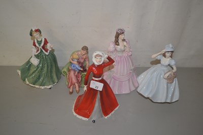 Lot 23 - Qty of figurines including Royal Doulton 'When...