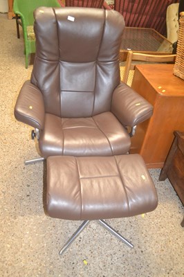 Lot 279 - Modern leather finish Chair and matching...