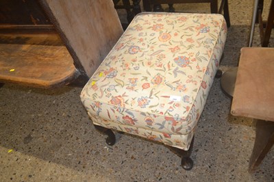 Lot 288 - Mahogany framed upholstered Footstool
