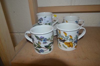 Lot 39 - Group of four Portmerion cups and saucers with...