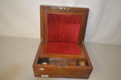 Lot 45 - Late 19th century brass bound mahogany writing...