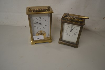 Lot 51 - Modern carriage clock and further early 20th...