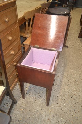 Lot 296 - Stained wood Sewing Box