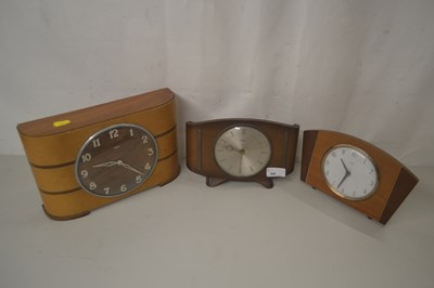 Lot 54 - Three mid 20th century mantle clocks, one by...
