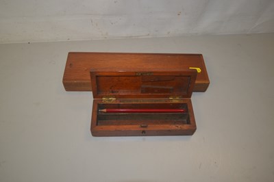 Lot 56 - Wooden pencil box and one other