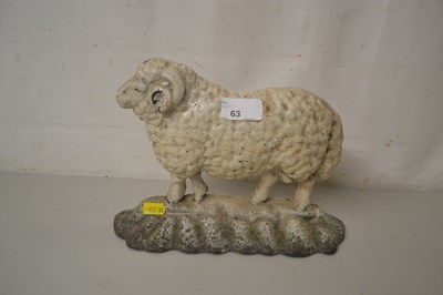 Lot 63 - Metal doorstop modelled as a ram