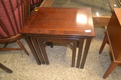 Lot 305 - Repro mahogany finish nest of Tables