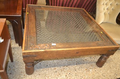 Lot 306 - Modern eastern style hardwood glazed Coffee Table