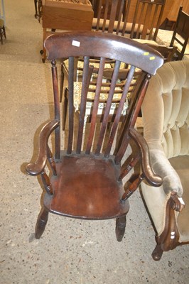 Lot 314 - Dark wood repro WIndsor Chair