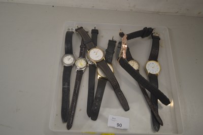Lot 90 - Tray containing a qty of quartz wrist watches