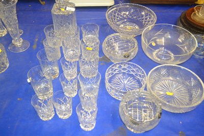 Lot 110 - Glass decanter, tumblers, other drinking...