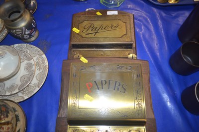 Lot 133 - Two modern wooden framed metal holders for papers