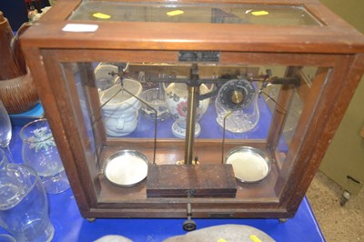 Lot 137 - Wooden framed set of scales made by A E E...