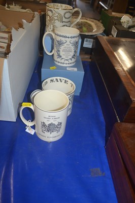 Lot 148 - Wedgewood comemorative mugs, Queen Elizabeth...