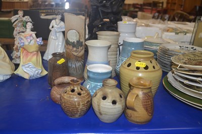 Lot 155 - Qty of Studio pottery, vases bowls etc