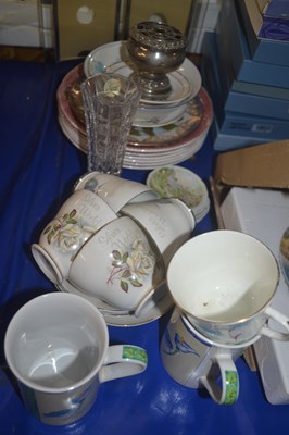 Lot 157 - Glass photo frames, qty of teawares, glass...