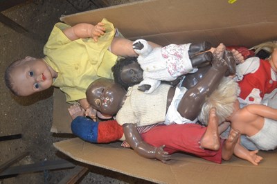 Lot 177 - Box containing a qty of dolls