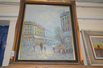 Lot 201 - Oil of a Parisan street scene