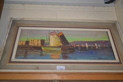 Lot 202 - Oil on board signed signed Francoise